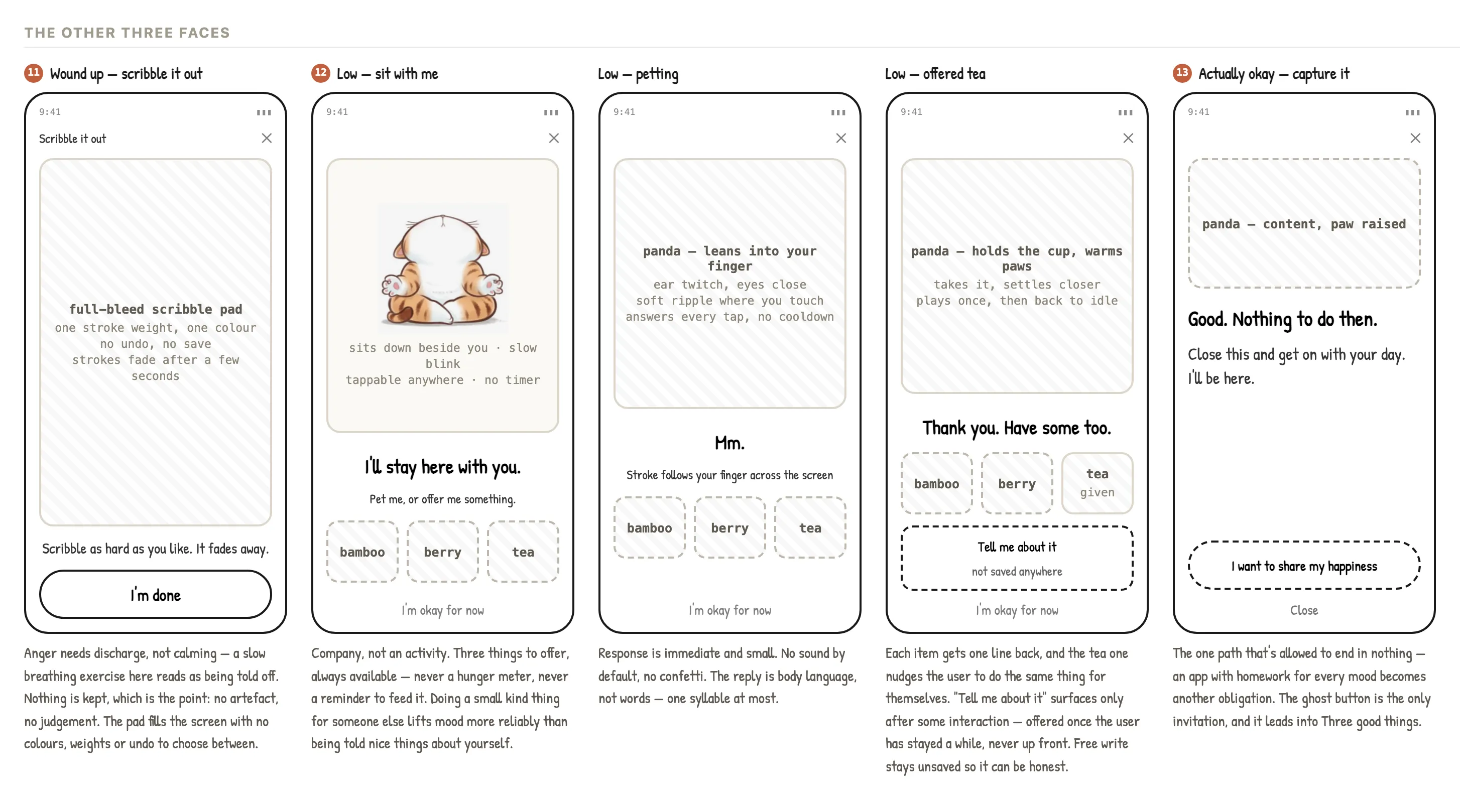 Early wireframes of where the other three faces lead