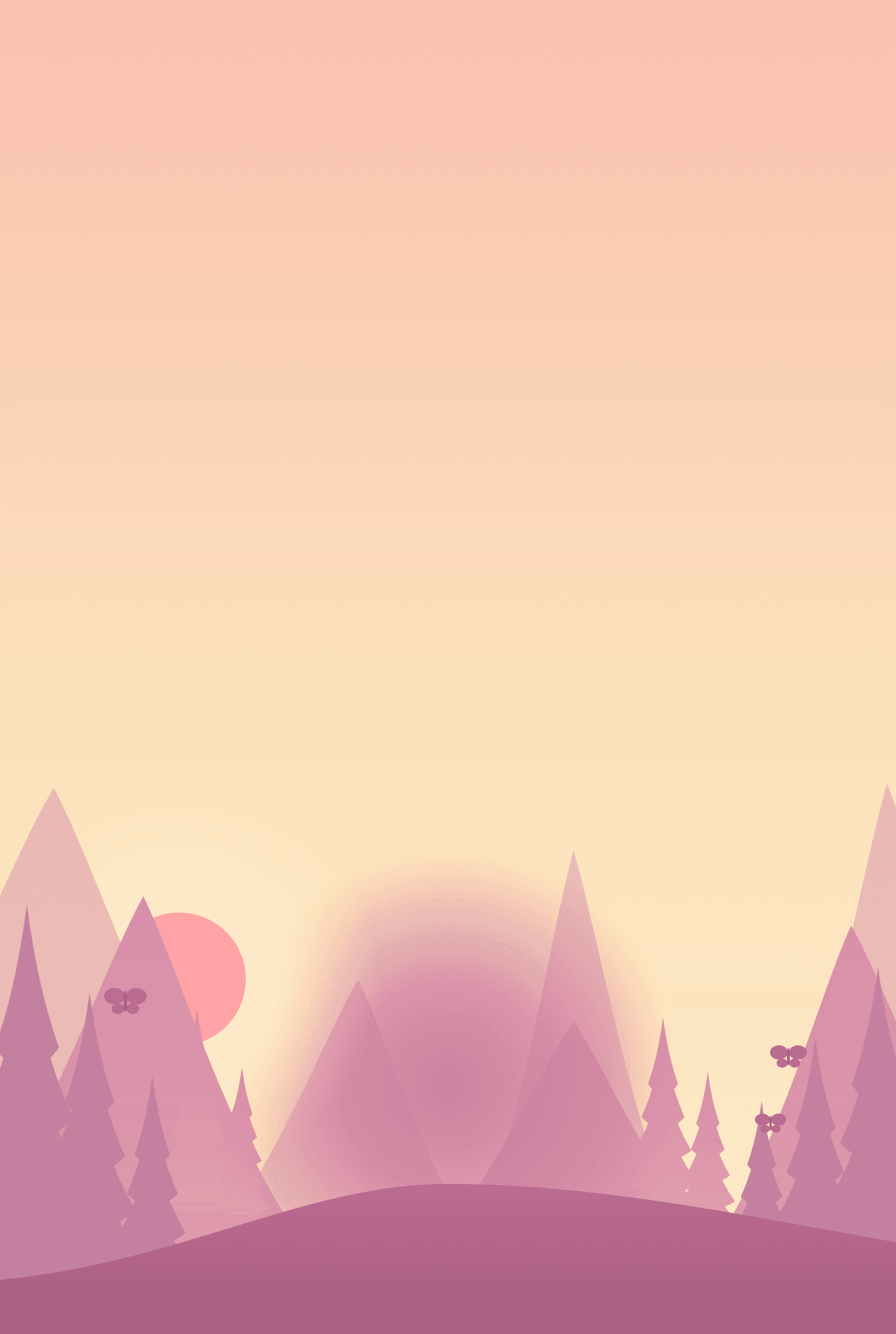 Home landscape at dawn